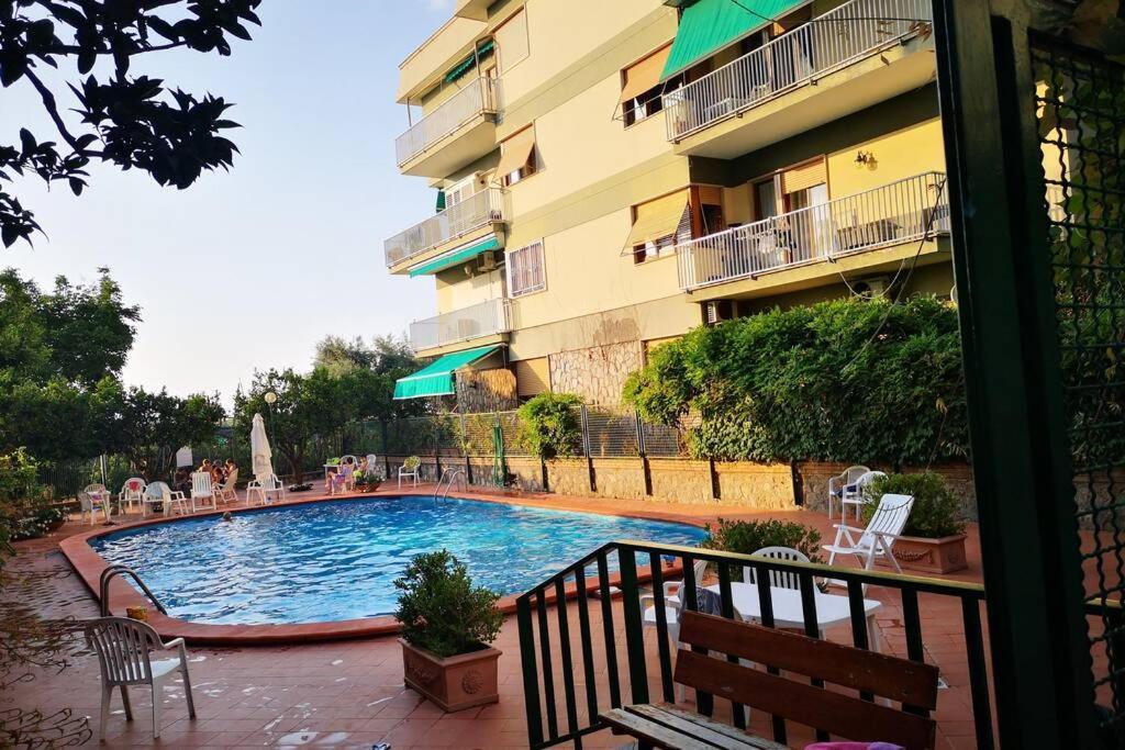 Apartamento Super Attico Vista Mare Con Piscina Península Sorrentina Exterior foto